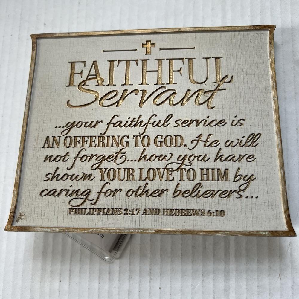 Lighthouse Faithful Servant Resin Plaque Hebrews 6:10 Wall Hanging Decor TR7